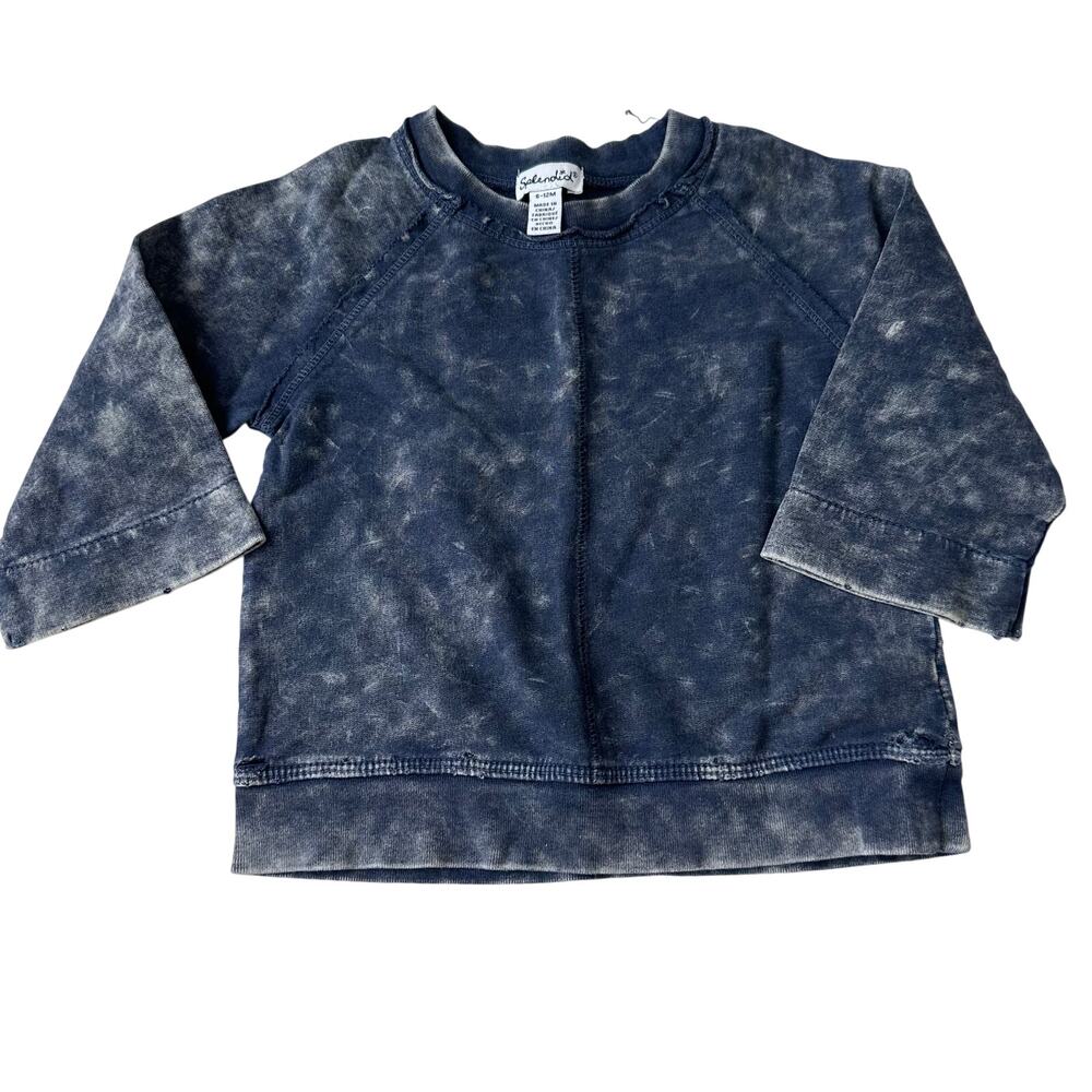 Splendid Stone Wash Blue Crewneck Sweatshirt 6-12 Months